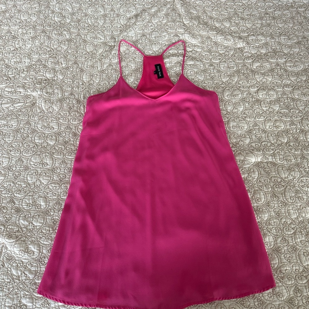 Pink Spaghetti Strap Top